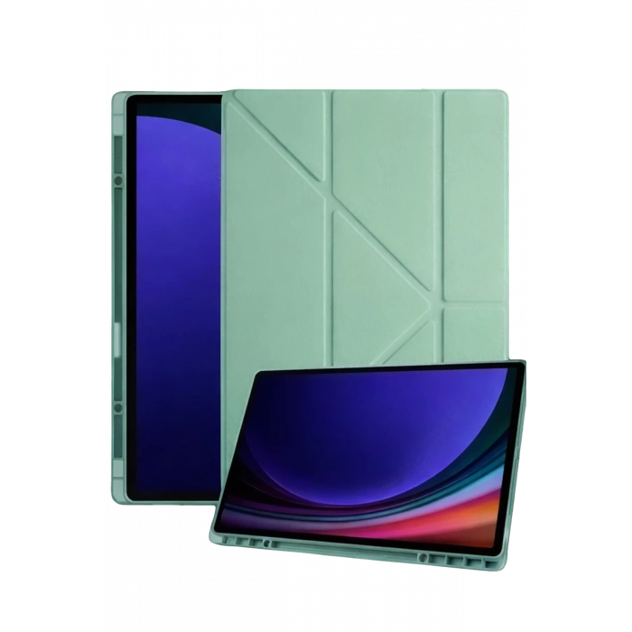 Samsung Galaxy Tab A11 Plus Kalemlikli Mars Tablet Kılıfı - Açık Yeşil