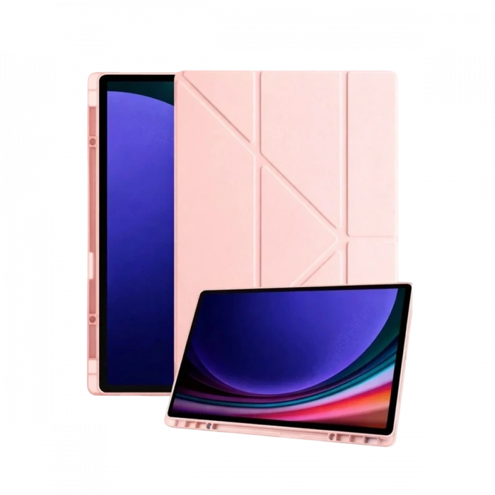 Samsung Galaxy Tab A11 Plus Kalemlikli Mars Tablet Kılıfı - Rose Gold