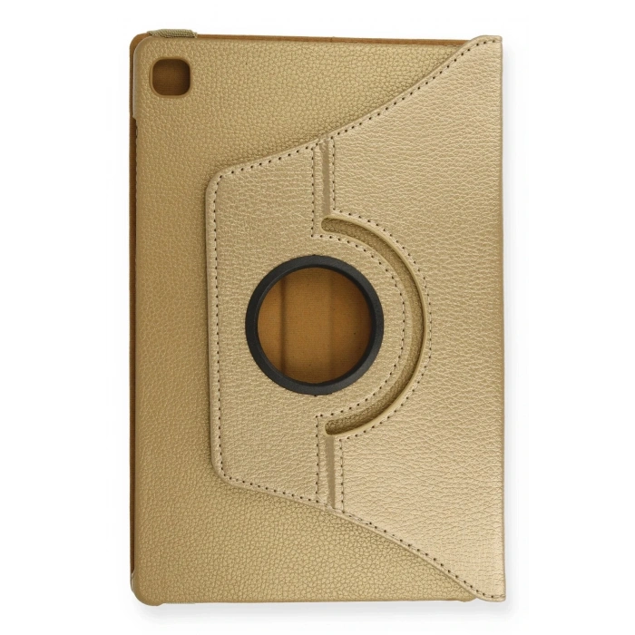 Samsung Galaxy Tab A7 10.4 Kılıf 360 Tablet Deri Kılıf - Gold