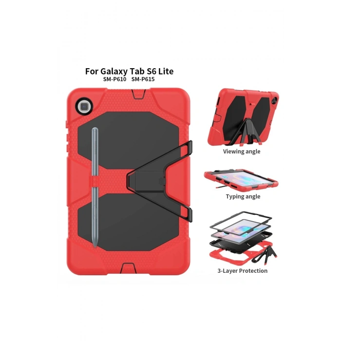 Samsung Galaxy Tab A7 10.4 Kılıf Griffin Tablet Kapak - Kırmızı