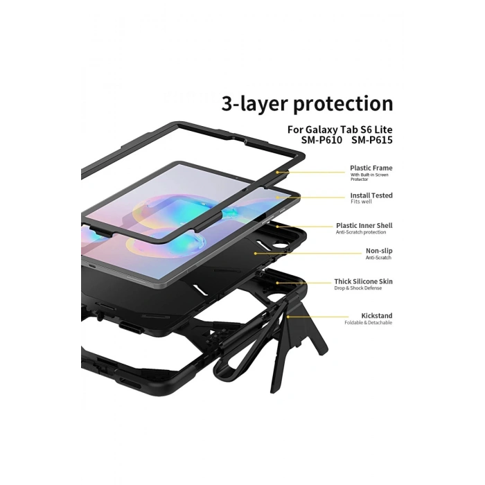 Samsung Galaxy Tab A7 10.4 Kılıf Griffin Tablet Kapak - Siyah