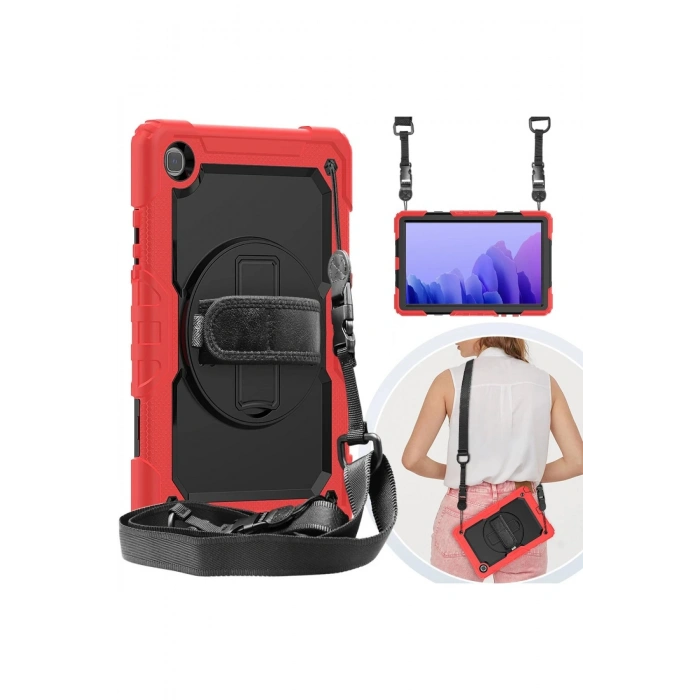 Samsung Galaxy Tab A7 10.4 Kılıf Pars Tablet Kapak - Kırmızı