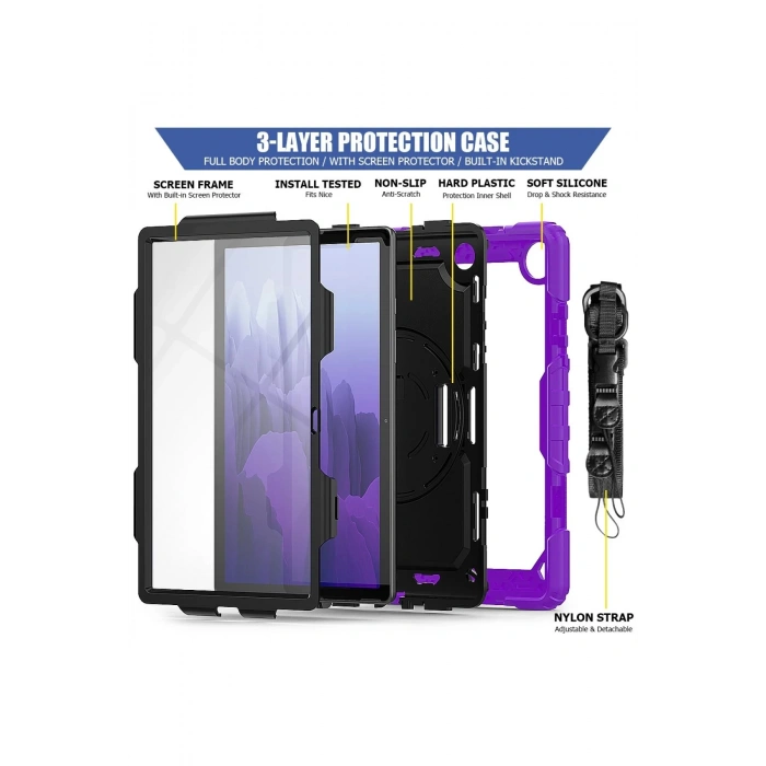 Samsung Galaxy Tab A7 10.4 Kılıf Pars Tablet Kapak - Mor