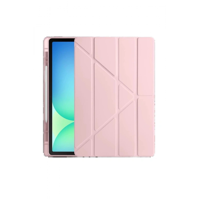 Samsung Galaxy Tab S10 FE Plus 13.1 Kalemlikli Hugo Tablet Kılıfı - Rose Gold