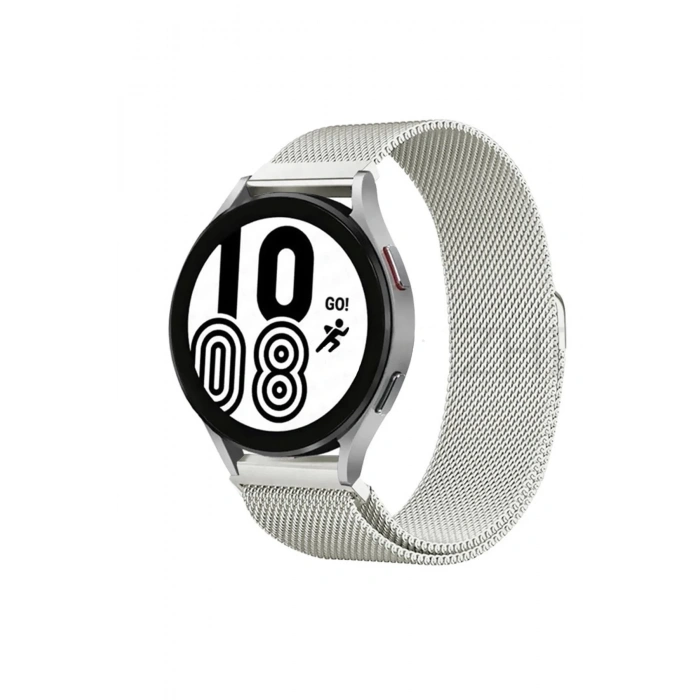 Samsung Galaxy Watch 4 Metal Mıknatıslı Kordon - Gümüş