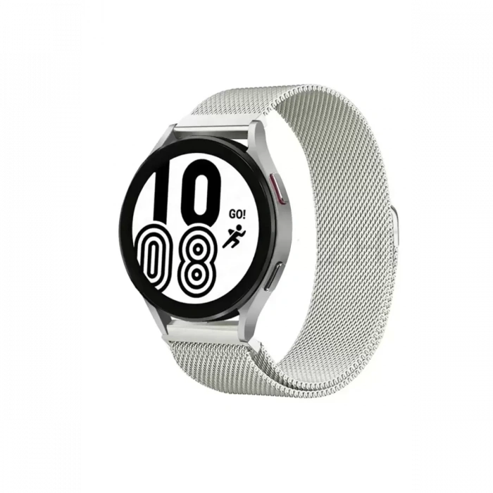 Samsung Galaxy Watch 4 Metal Mıknatıslı Kordon - Gümüş