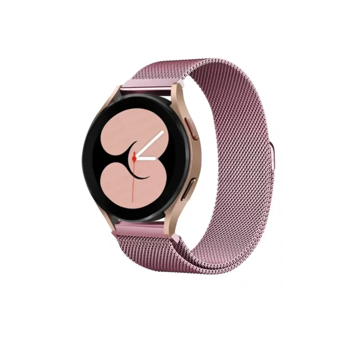 Samsung Galaxy Watch 4 Metal Mıknatıslı Kordon - Rose