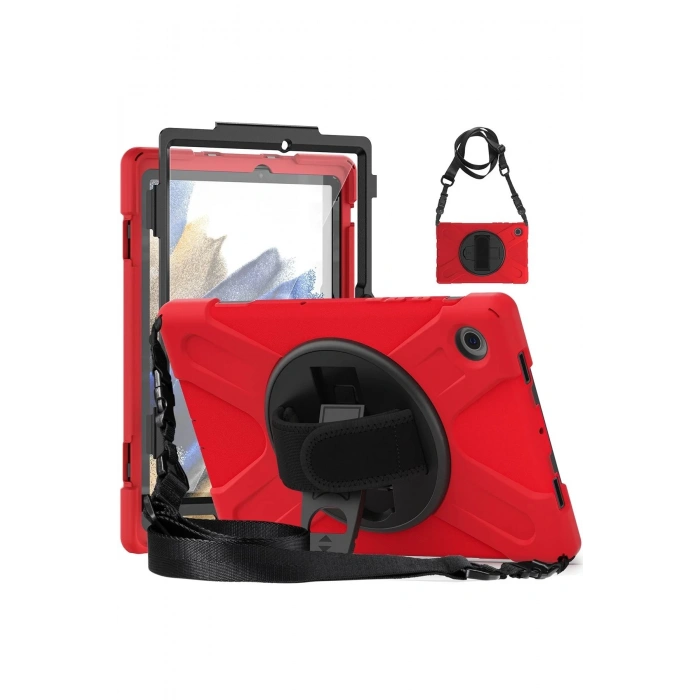 Samsung Galaxy X200 Tab A8 10.5 Kılıf Amazing Tablet Kapak - Kırmızı