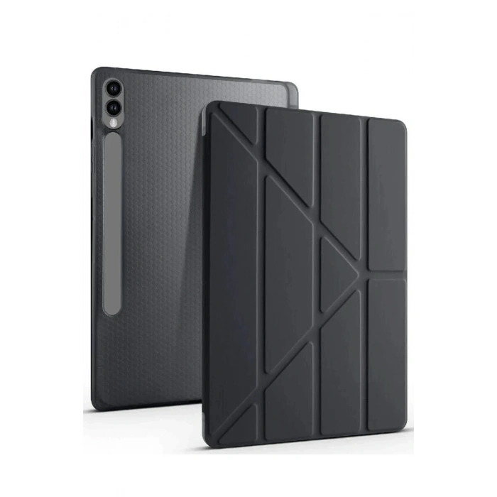Samsung Galaxy X510 Tab S9 FE 11 Kılıf Kalemlikli Mars Tablet Kılıfı - Siyah