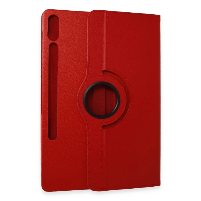 Samsung Galaxy X610 Tab S9 FE Plus 12.4 Kılıf 360 Tablet Deri Kılıf - Kırmızı