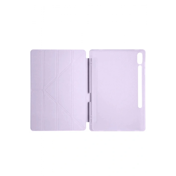 Samsung Galaxy X610 Tab S9 FE Plus 12.4 Kılıf Kalemlikli Mars Tablet Kılıfı - Açık Mor