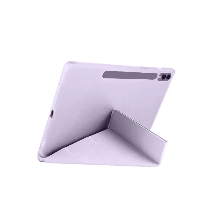 Samsung Galaxy X610 Tab S9 FE Plus 12.4 Kılıf Kalemlikli Mars Tablet Kılıfı - Açık Mor