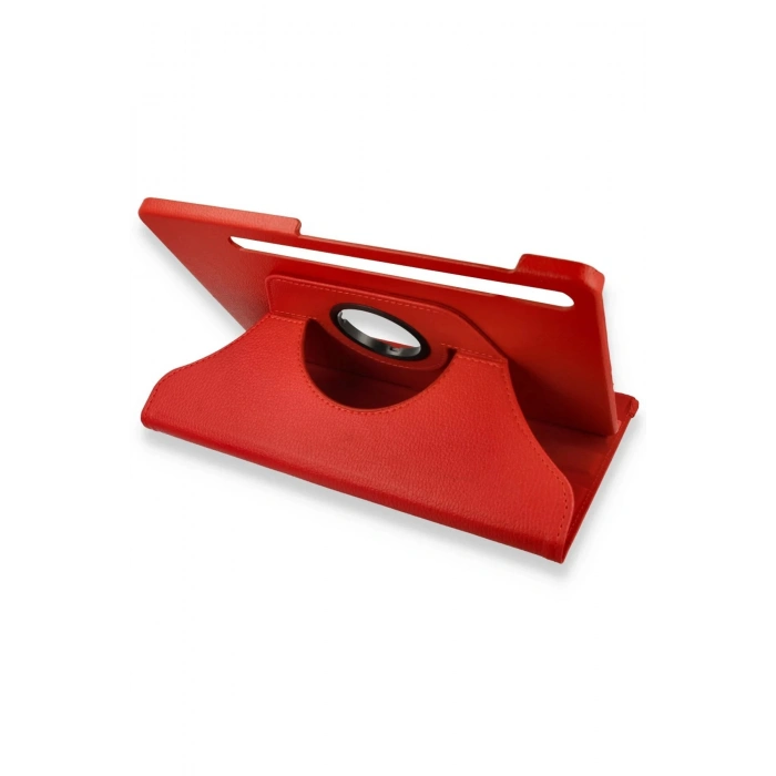 Samsung Galaxy X800 Tab S8 Plus 12.4 Kılıf 360 Tablet Deri Kılıf - Kırmızı