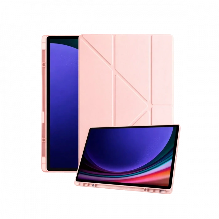 Samsung Galaxy X930 Tab S11 Ultra 14.6 Kalemlikli Mars Tablet Kılıfı - Rose Gold