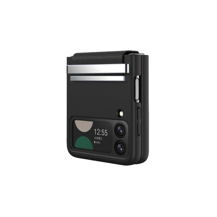 Samsung Galaxy Z Flip 3 Kılıf Belt Flip Kapak - Siyah
