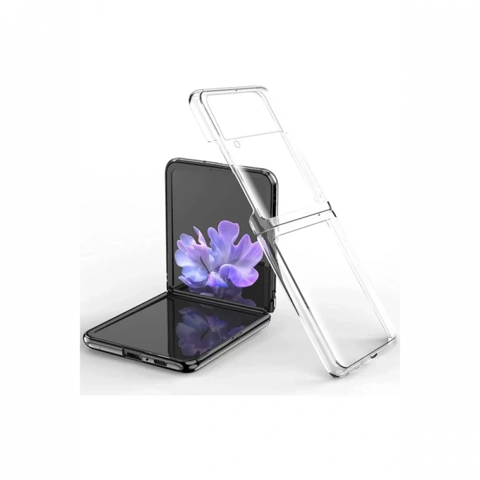Samsung Galaxy Z Flip 3 Kılıf Fold TPU Silikon - Şeffaf