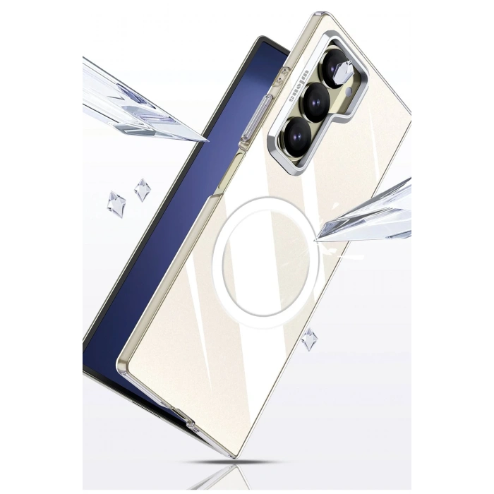 Samsung Galaxy Z Fold 6 Crystal Magsafe Kapak - Şeffaf