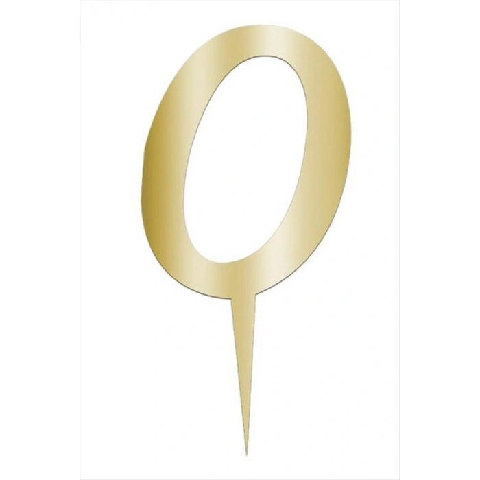 Sarı Renkli Rakam Pasta ve Kek Pleksi