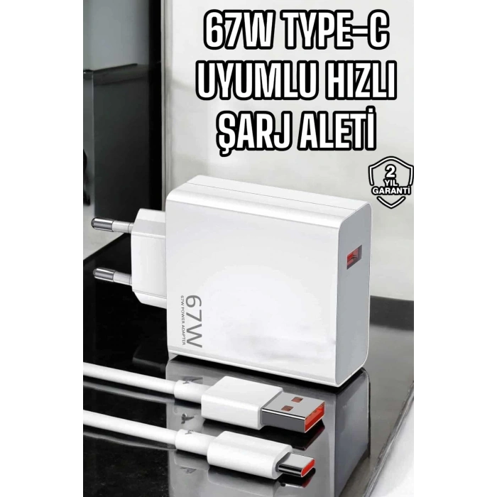 Şarj Aleti Turbo Hızlı 67w Type-c Hızlı Şarj