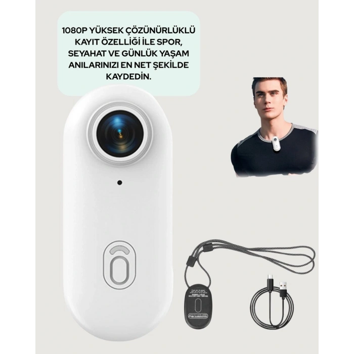 Şarj Edilebilir Uzun Ömürlü Mini Spor Kamera Full Hd