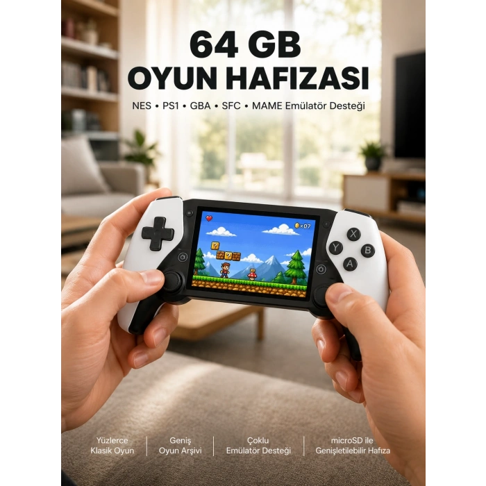 Şarjlı, Hafıza Kart Destekli Oyun Konsolu Yeni Nesil