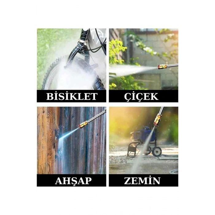 Şarjlı Oto Yıkama Bahçe Sulama Tabancası Makinesi Yüksek Basınçlı