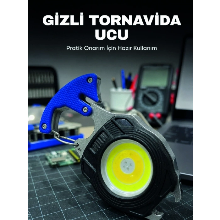 Sb Type-c Şarjlı Cob Led Çok Amaçlı Acil Durum Feneri Kamp Araç Ve Günlük Kullanım