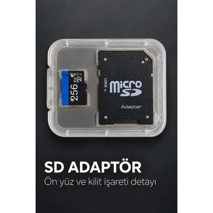 SD Adaptörlü 256 GB Micro SD Bellek Kartı