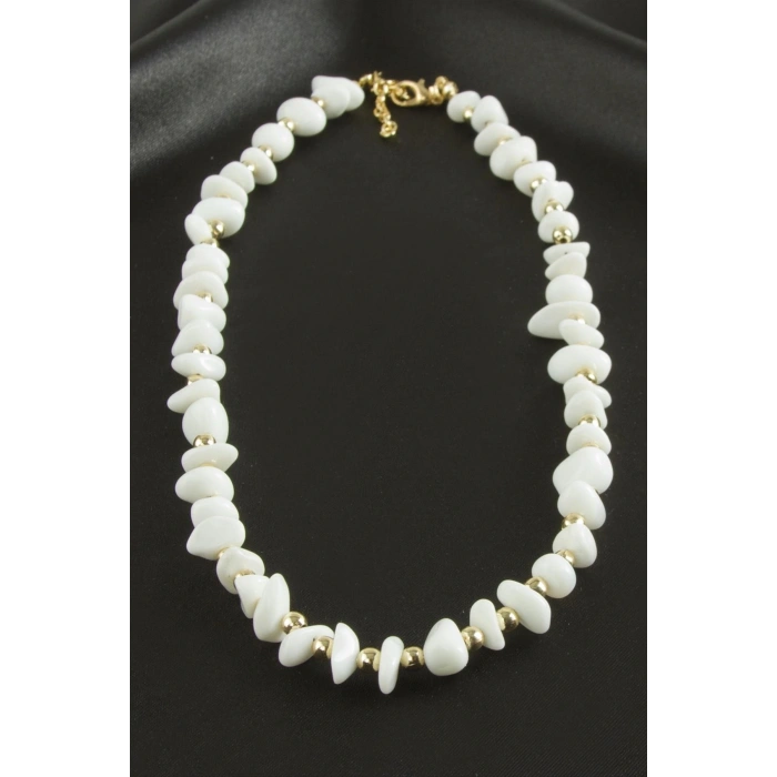 Sedef Kırık Doğaltaş Kolye