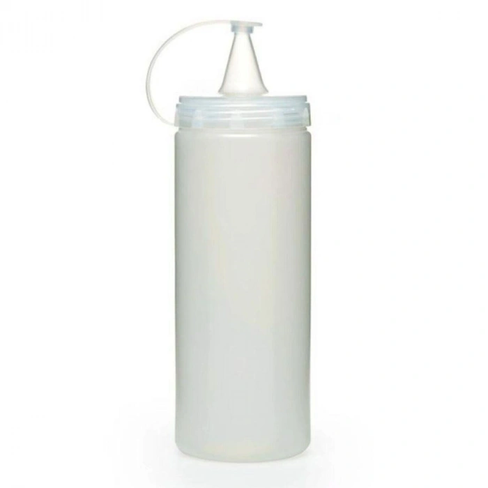 Şeffaf Kapaklı Sızdırmaz Yağlık Sosluk Şişesi Plastik Yağdanlık 400 ml. AP-9028 (4887)