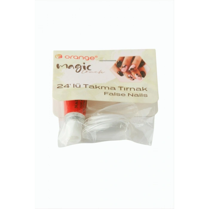 Şeffaf Renkli Kartela Takma Tırnak 24 Adet
