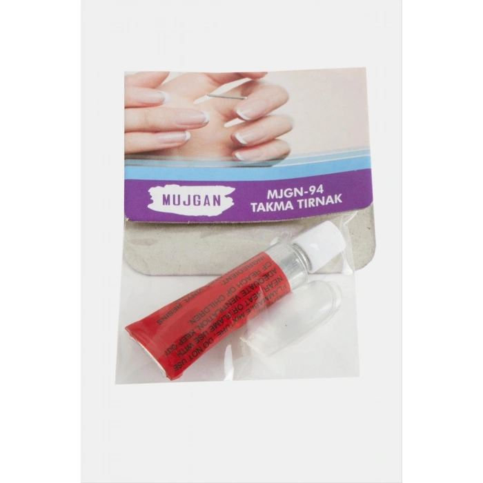 Şeffaf Renkli Kartela Takma Tırnak 24 Adet