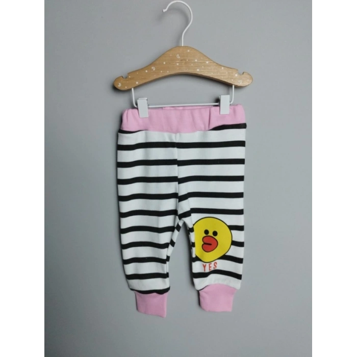 ŞEKER PEMBE KAPİŞONLU UZUN KOLLU LASTİKLİ BEL PAÇA KIZ ÇOCUK & BEBEK ALT ÜST TAKIM