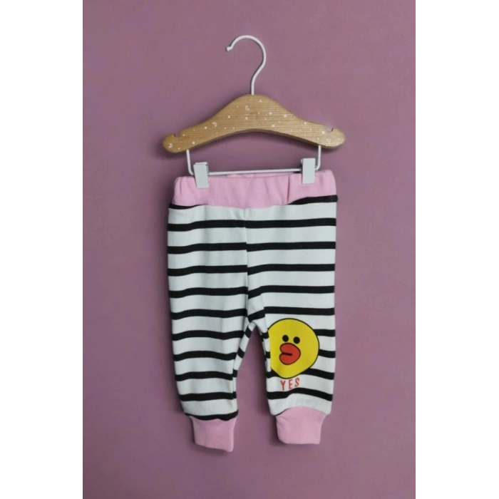 ŞEKER PEMBE KAPİŞONLU UZUN KOLLU LASTİKLİ BEL PAÇA KIZ ÇOCUK & BEBEK ALT ÜST TAKIM