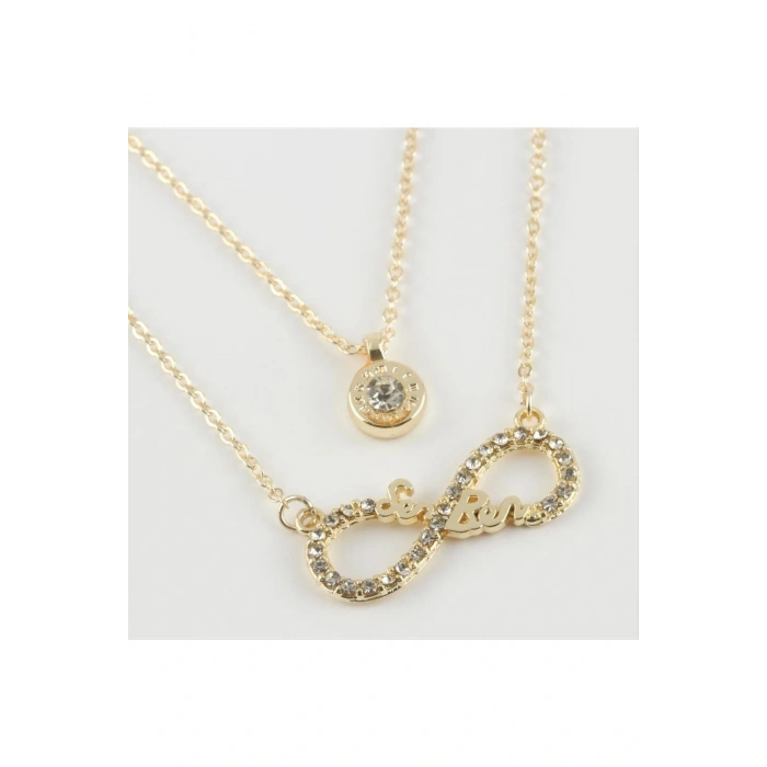 Sen Ben Yazılı Sonsuzluk Figürlü Yeni Sezon İkili Kolye