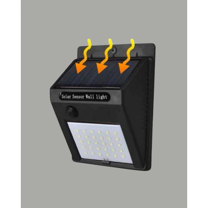 Sensörlü 20 Led Solar Duvar Lambası 3 Metre Algılama Mesafesi