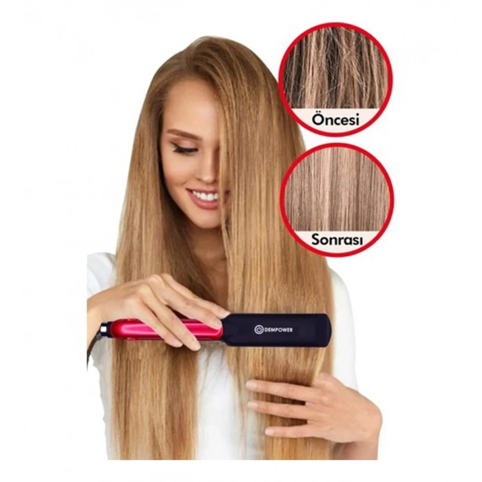 Seramik Kaplı Pembe Detay Saç Düzleştirici (4887)