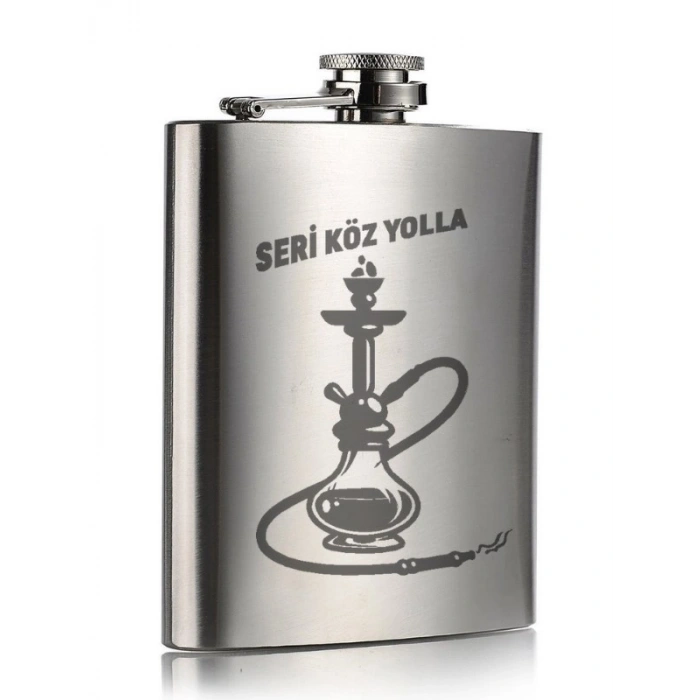 Seri Köz Yolla Temalı 9 Oz Paslanmaz Çelik Cep Matarası 266 Ml İçecek Cep Matarası