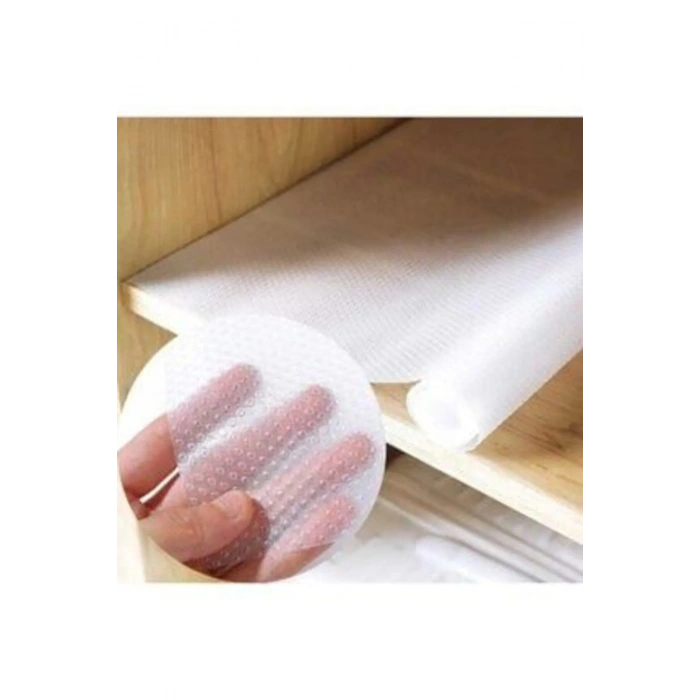 Sermat Sılver Eva Shelf Liner Şeffaf Kaydırmaz Raf Dolap Ve Çekmece Örtüsü 45 Cm X 10 Metre -RF50