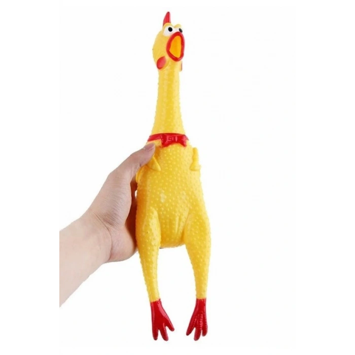Sesli Horoz Eğlenceli Köpek ve Kediler İçin Sesli Öten Horoz Oyuncak 28 Cm