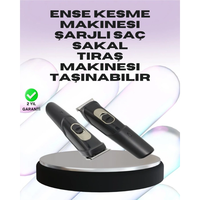 Sessiz Motorlu Kablosuz Kullanımlı Şarjlı Saç Ve Sakal Kesme Makinesi – Taraklı Set