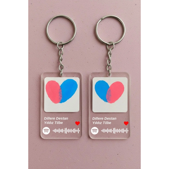 Sevgili Parmak İzli Anahtarlık Yapma Seti