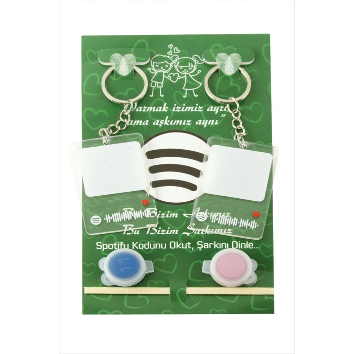 Sevgili Parmak İzli Anahtarlık Yapma Seti