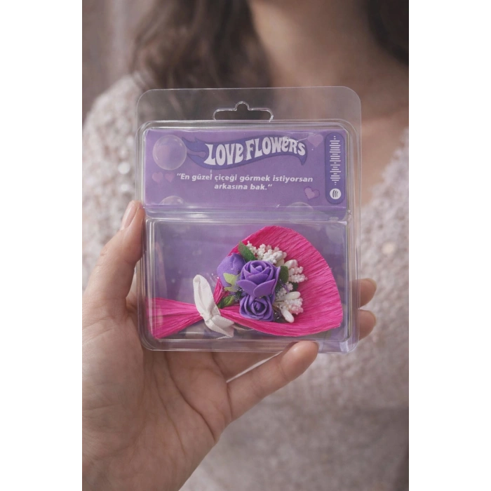 Sevgililer Gününe Özel Kalp Kutuda Ayıcıklı- Ledli Kalpli- Kar Küresi ve Mini Buket Hediye Seti 02 
