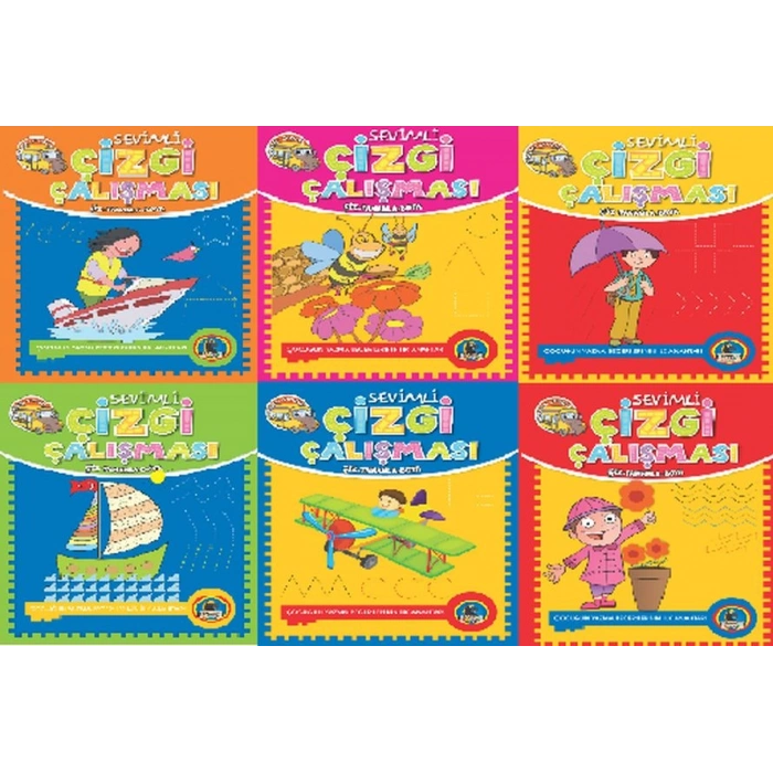 Sevimli Çizgi Çalışması (6 Kitap Set)