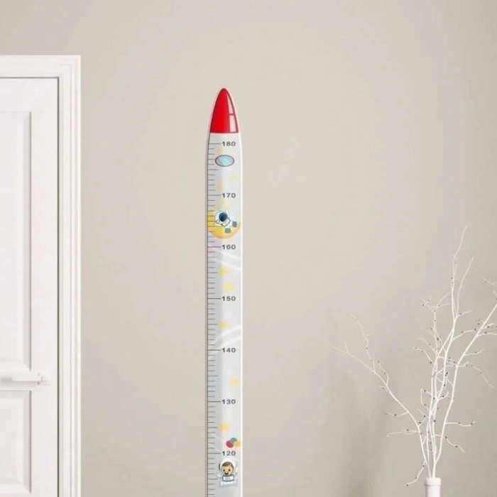 Sevimli Sarı Zürafa   Yeşil Dinazor   Deniz Kızı   Roket  Ağaç Boy Ölçüsü Sticker