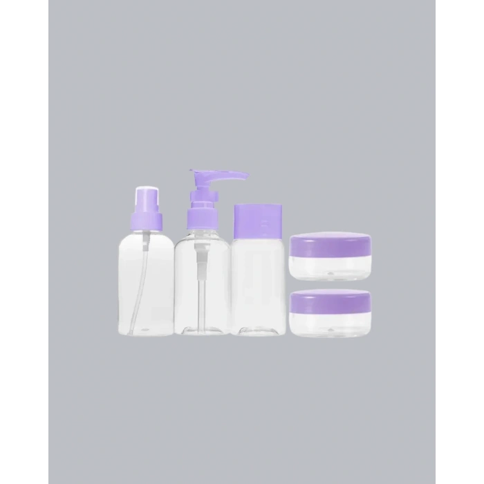 Seyahat Banyo Seti 5 Parça Şeffaf Taşıma Çantalı 30 Ml