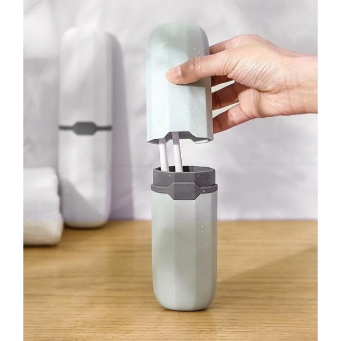 Seyahat Tipi Diş Fırçası ve Makyaj Fırça Kabı 2 Renk (4887)