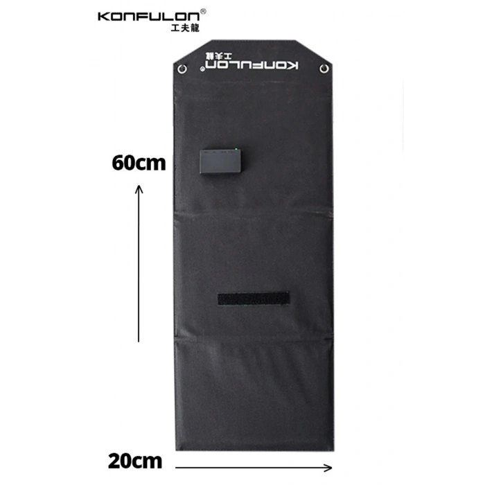 SH-03 30W Hızlı Şarj Taşınabilir Güneş Enerji Paneli Şarj İstasyonu - Siyah