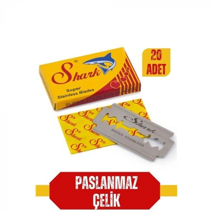 Shark 20 Adet Paslanmaz Çelik Tıraş Jileti